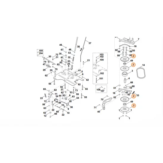 STIHL  Koło paska klinowego 6170 162 4100